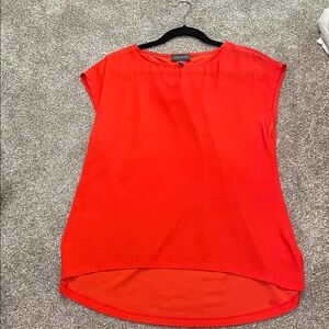 H&M Vibrant Red Cap Sleeve Blouse